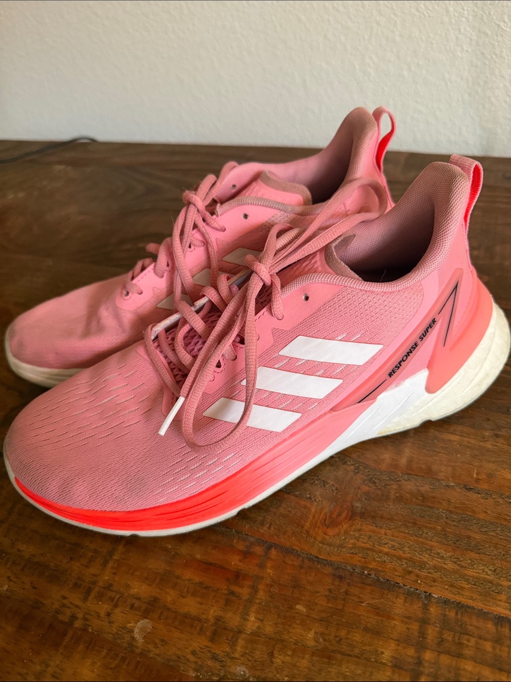 Adidas Response Super Pink & White Running Shoes